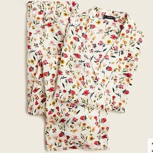 NWT J. Crew Long Sleeve Pajama Set in Vintage Floral / Size M